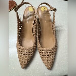 Nine West Brown Woven Heels
